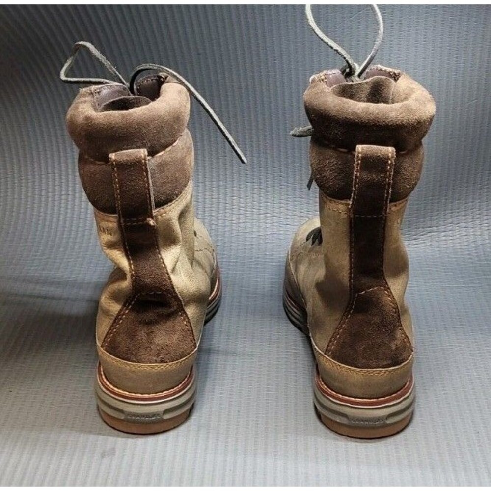 Cole Haan Lockridge Boots Women Size 9.5 Brown Waterproof Leather Combat Hiker - Picture 4 of 9